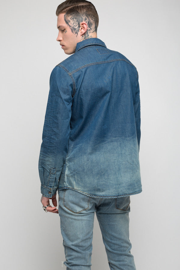 Roadies of 66 - Convict dip dyed indigo denim shirt