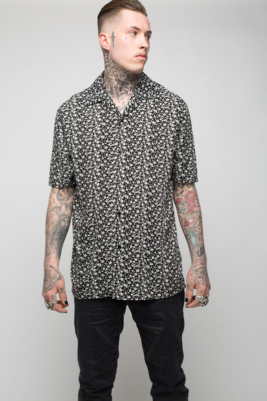 Roadies of 66 - Mobster Floral printed revere collar shirt