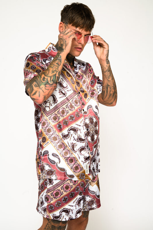 Roadies of 66 - Paisley Print Revere Shorts