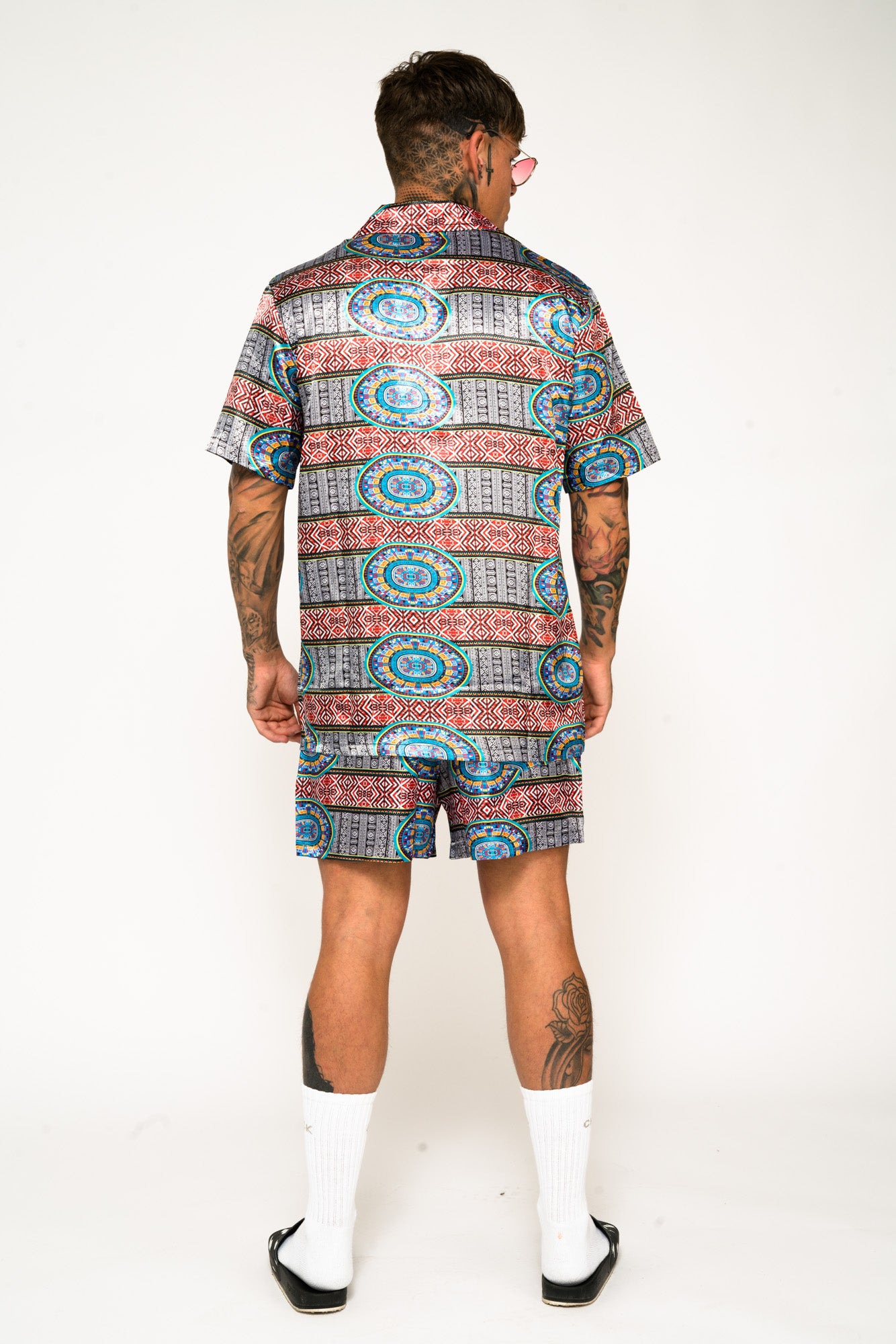 Roadies of 66 - Aztec Print Revere Collar Shirt