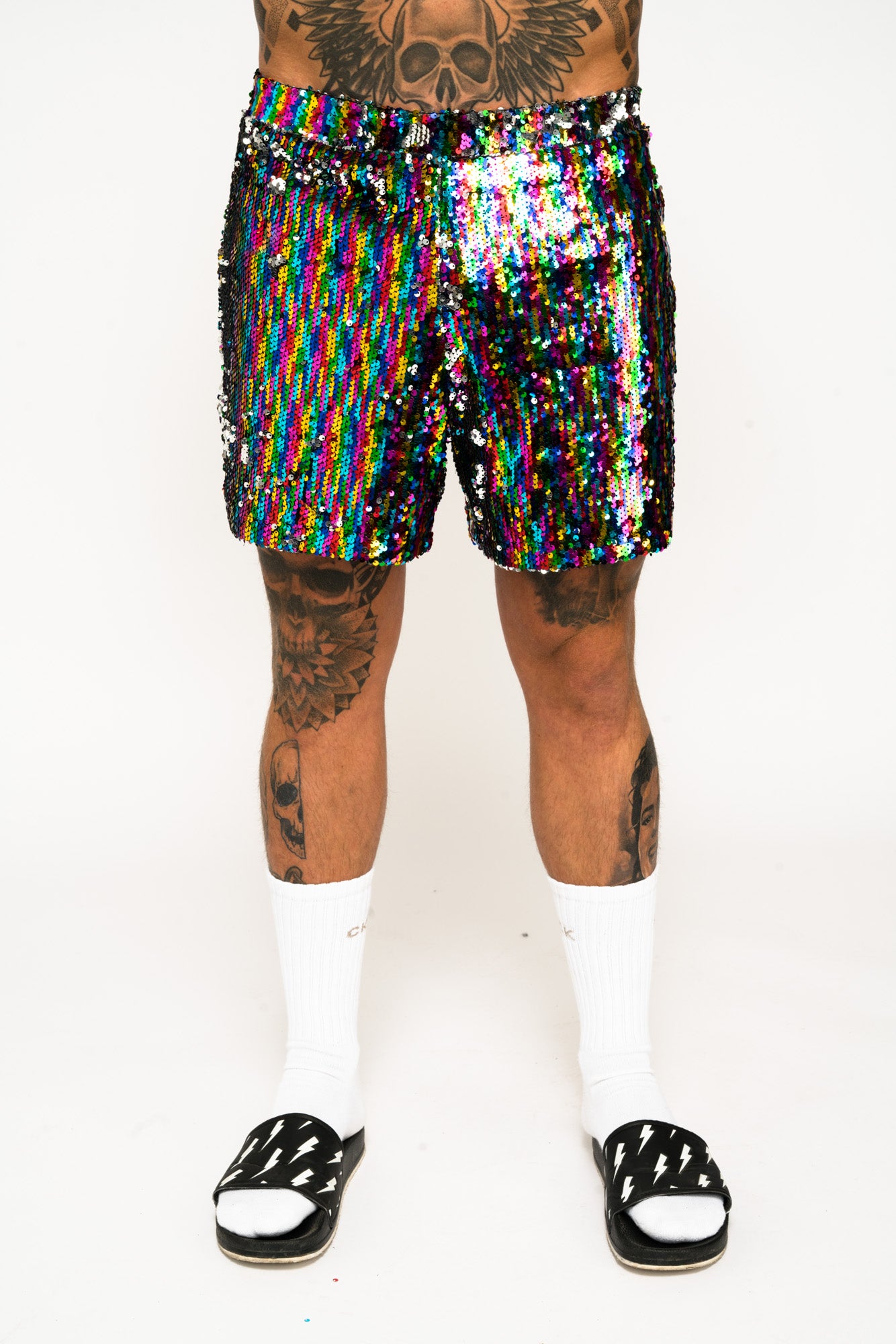 Roadies of 66 Oversized Rainbow Sequin Vest