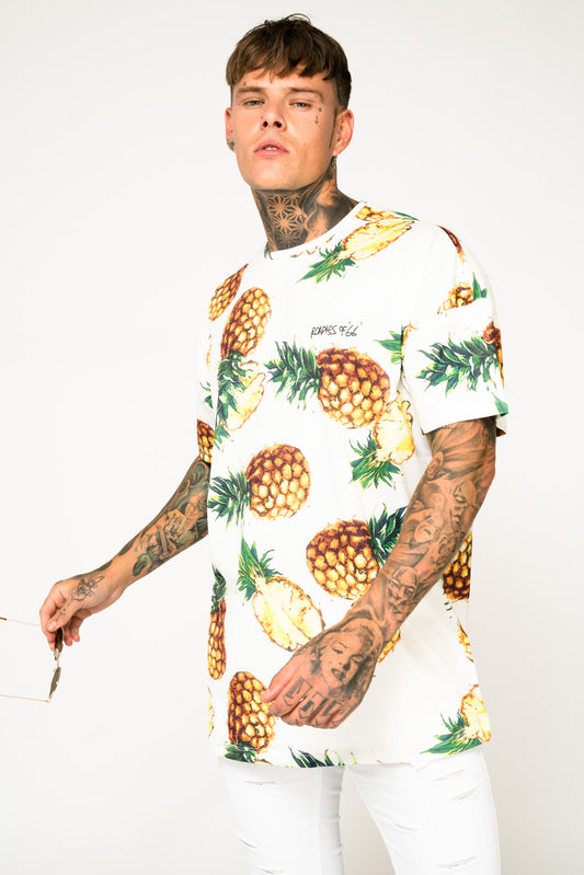 Roadies of 66 - Oversized T-Shirt in Pineapple Print