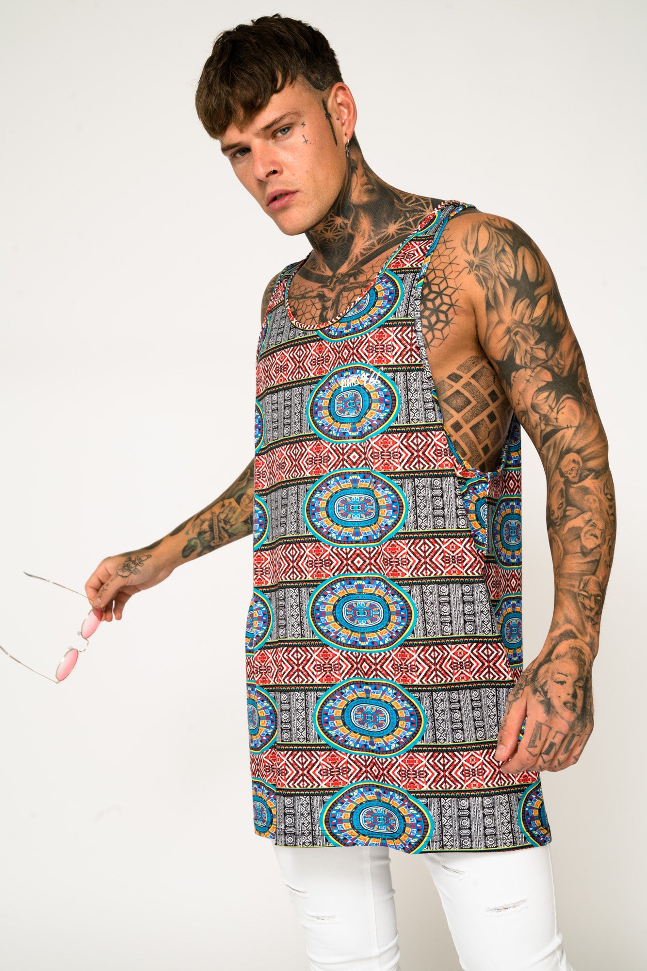 Roadies of 66 - Oversized Aztec Print Vest