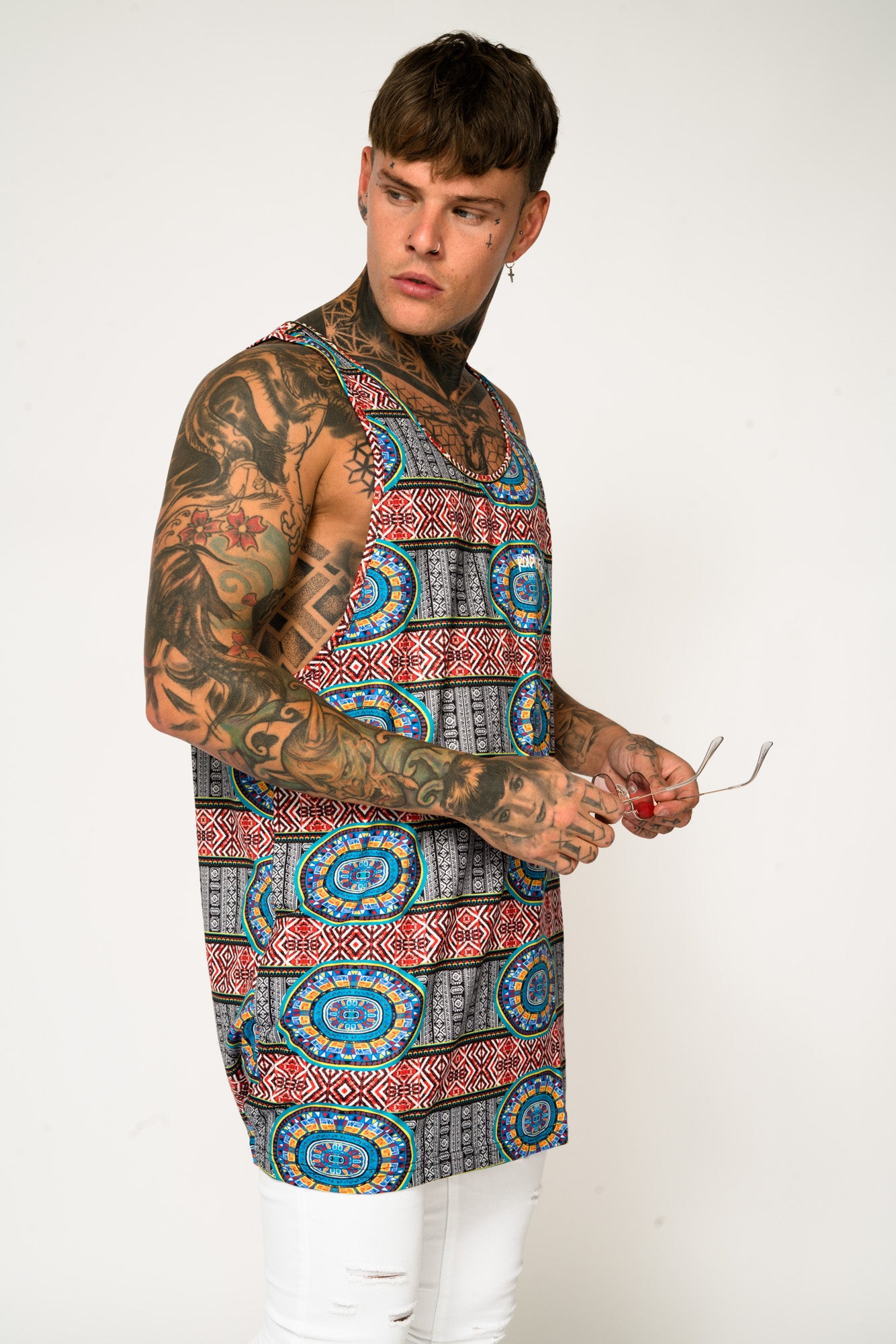 Roadies of 66 - Oversized Aztec Print Vest