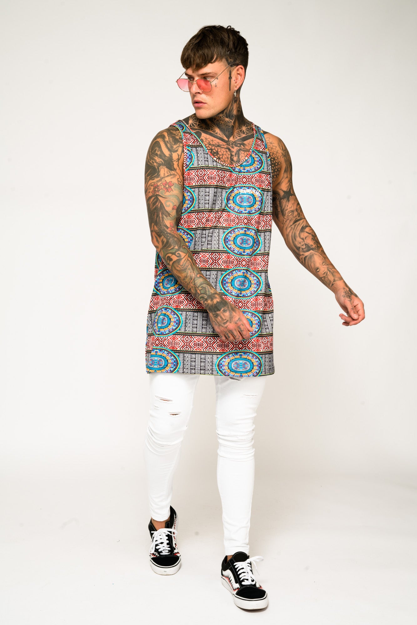 Roadies of 66 - Oversized Aztec Print Vest