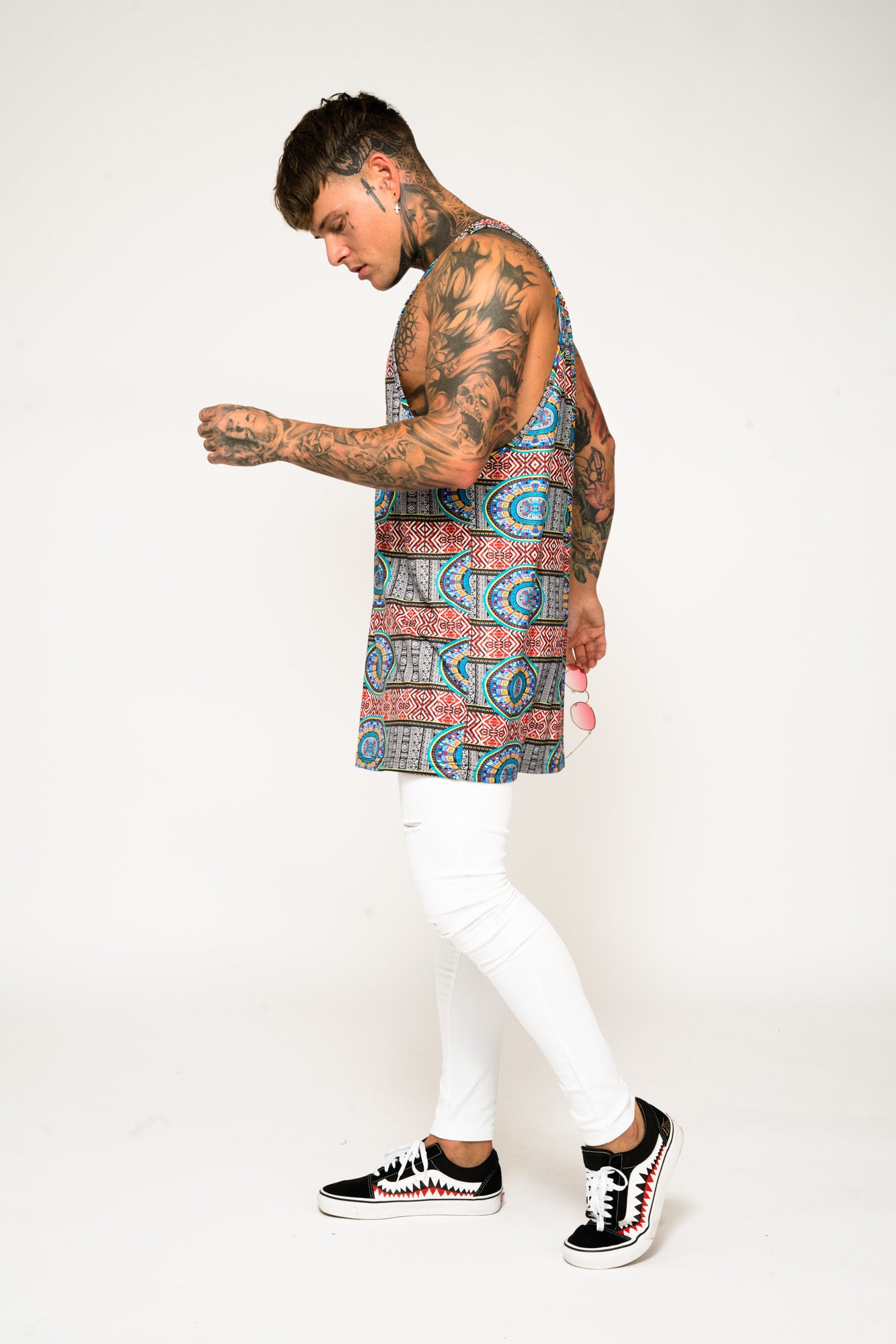 Roadies of 66 - Oversized Aztec Print Vest