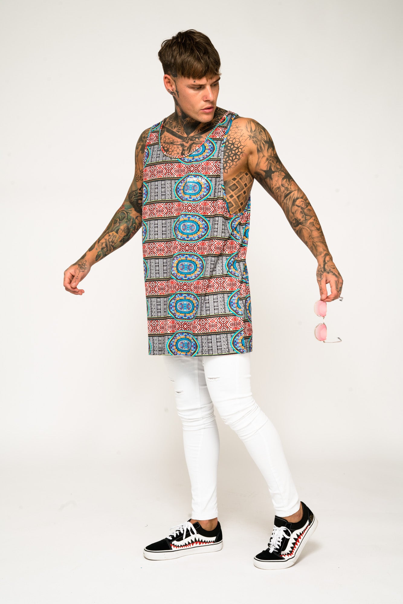 Roadies of 66 - Oversized Aztec Print Vest