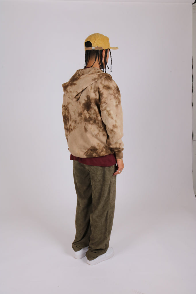 Balloon relaxed fit corduroy trousers in khaki