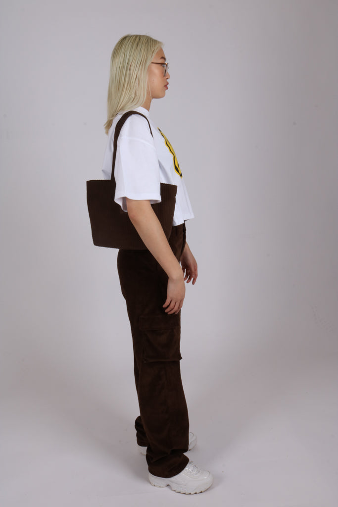 Happy days boxxy cropped t shirt in white