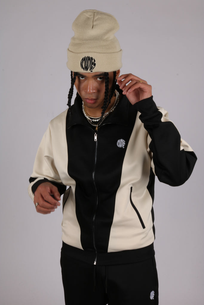 Vintage club tricot tracktop with contrast panels