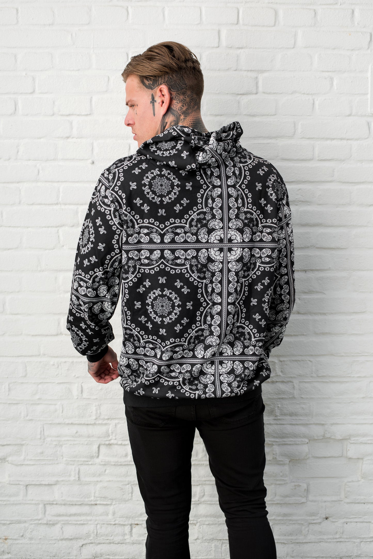 Roadies of 66 - Bandana Print Hoodie