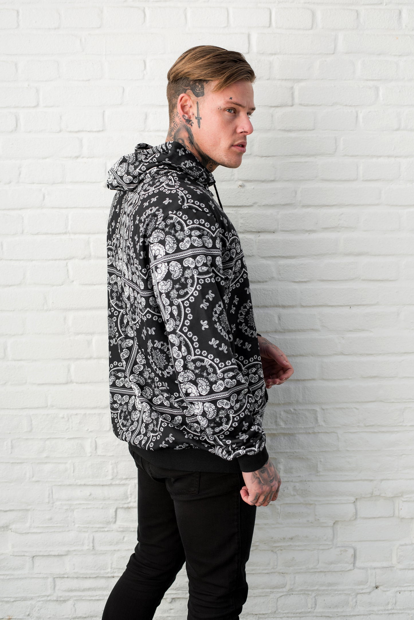 Roadies of 66 - Bandana Print Hoodie