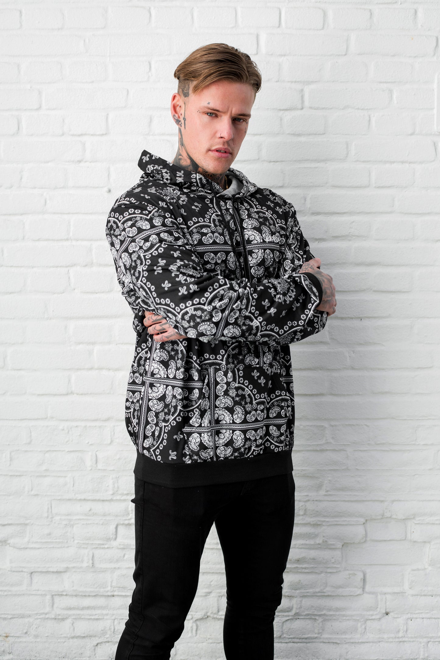 Roadies of 66 - Bandana Print Hoodie