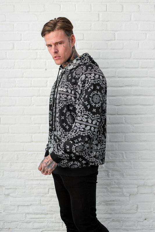 Roadies of 66 - Bandana Print Hoodie