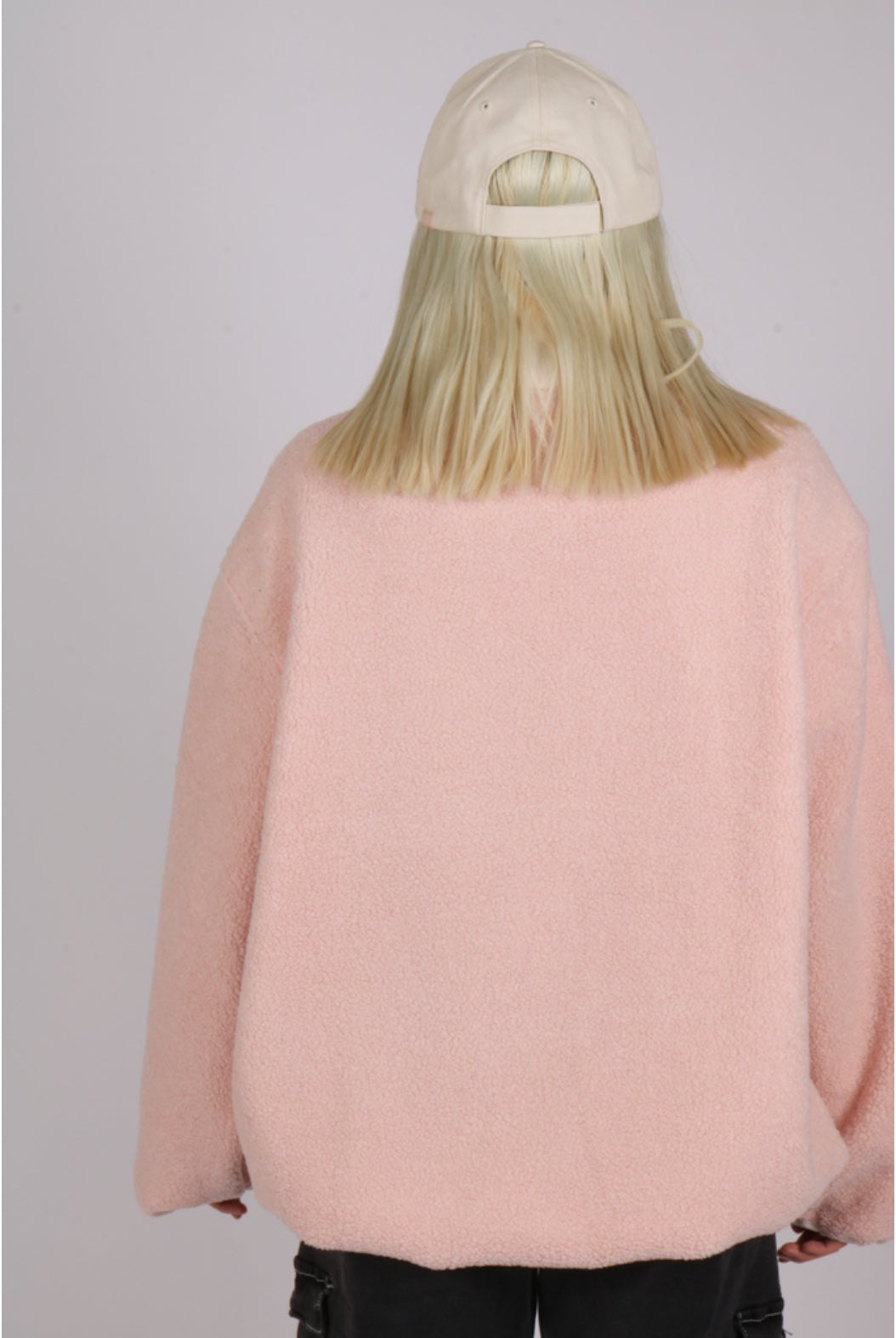 Alaska essential chill borg jacket in soft pink