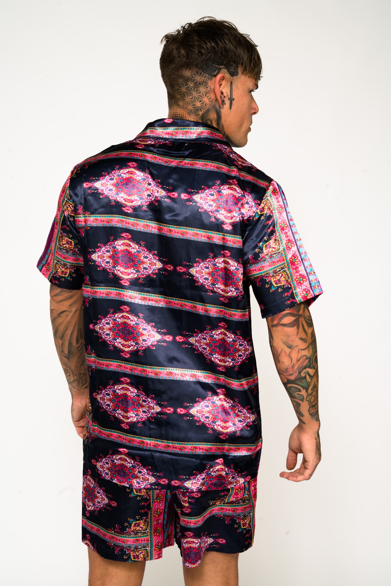 Roadies of 66 - Paisley Print Revere Collar Co-ord Shirt