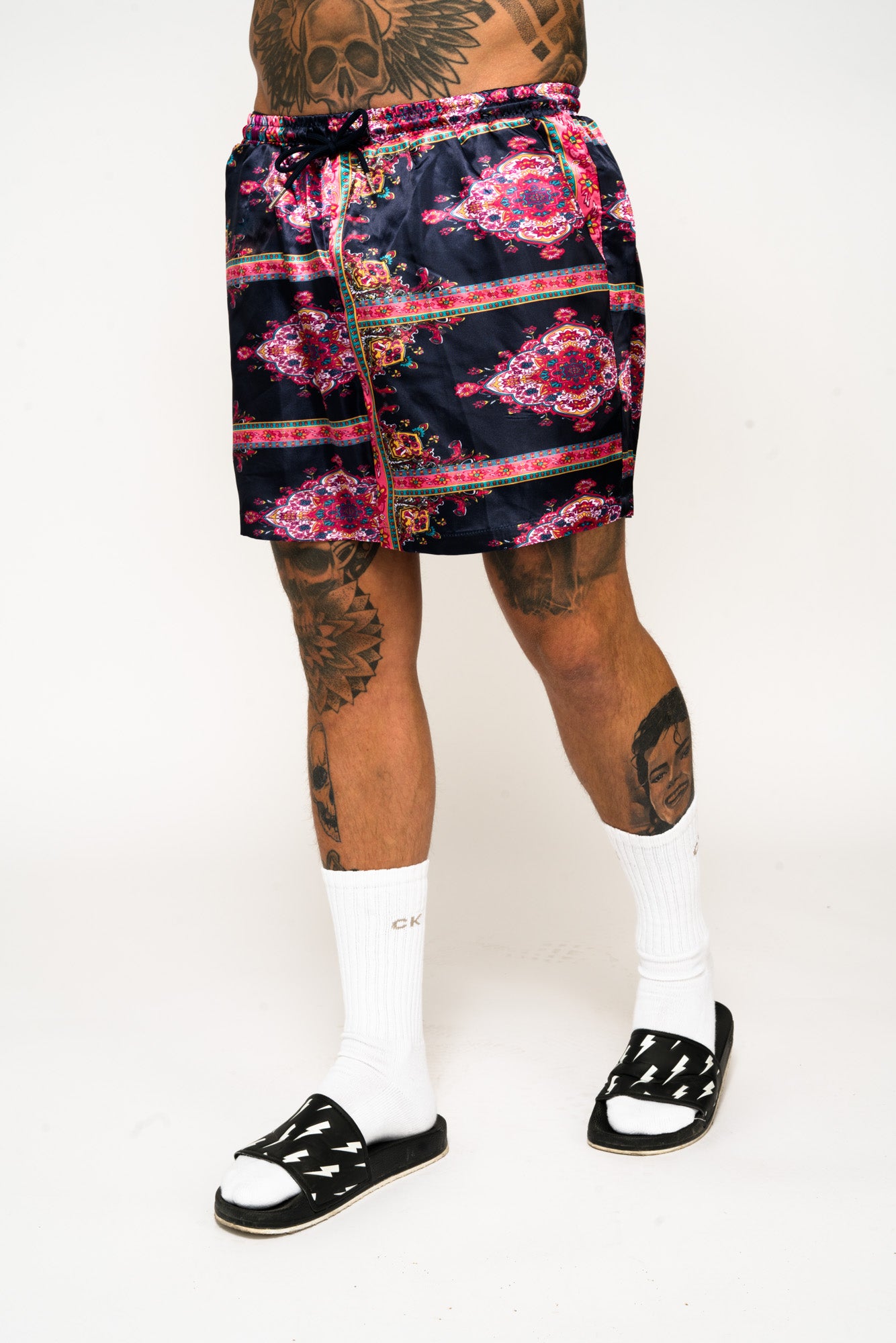 Roadies of 66 - Paisley Print Revere Collar Shorts