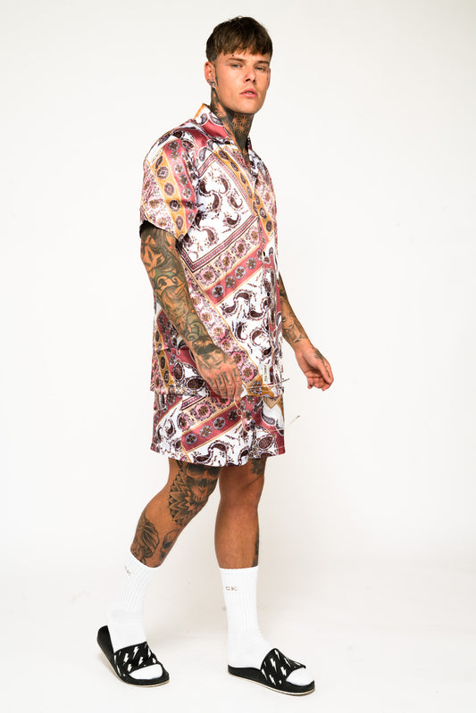 Roadies of 66 - Paisley Print Revere Shorts