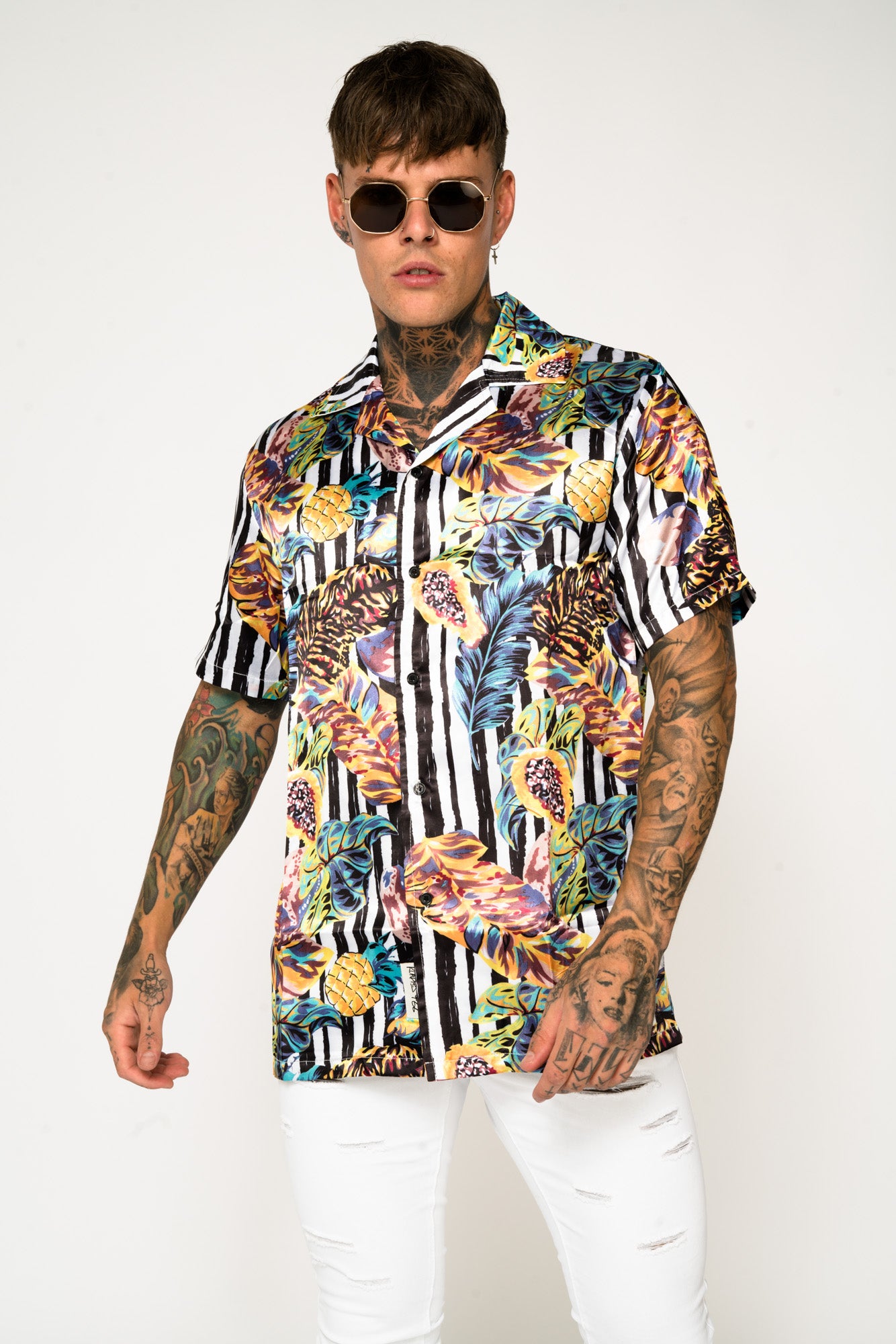 Roadies of 66 - Jungle Print Revere Collar Shirt