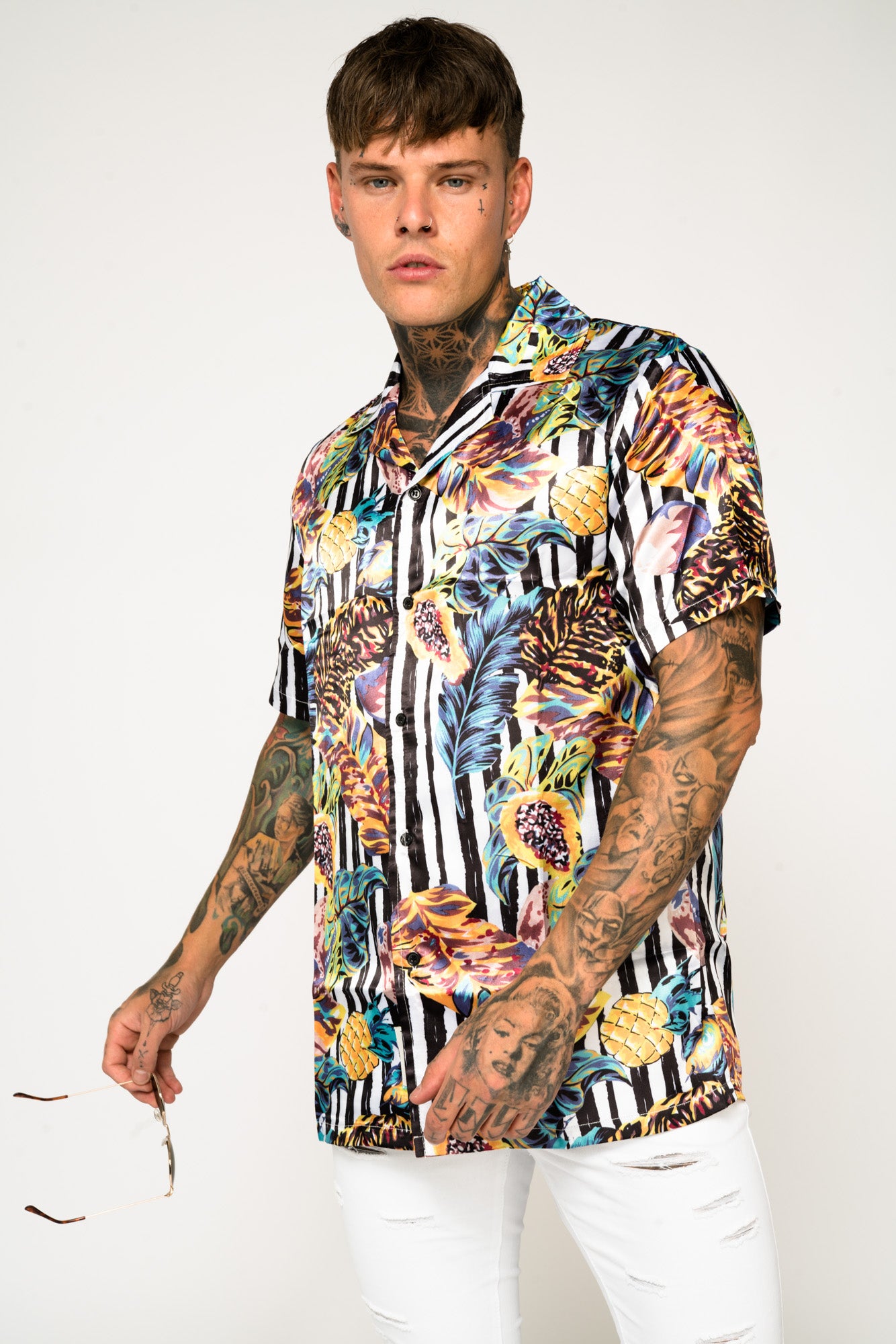 Roadies of 66 - Jungle Print Revere Collar Shirt