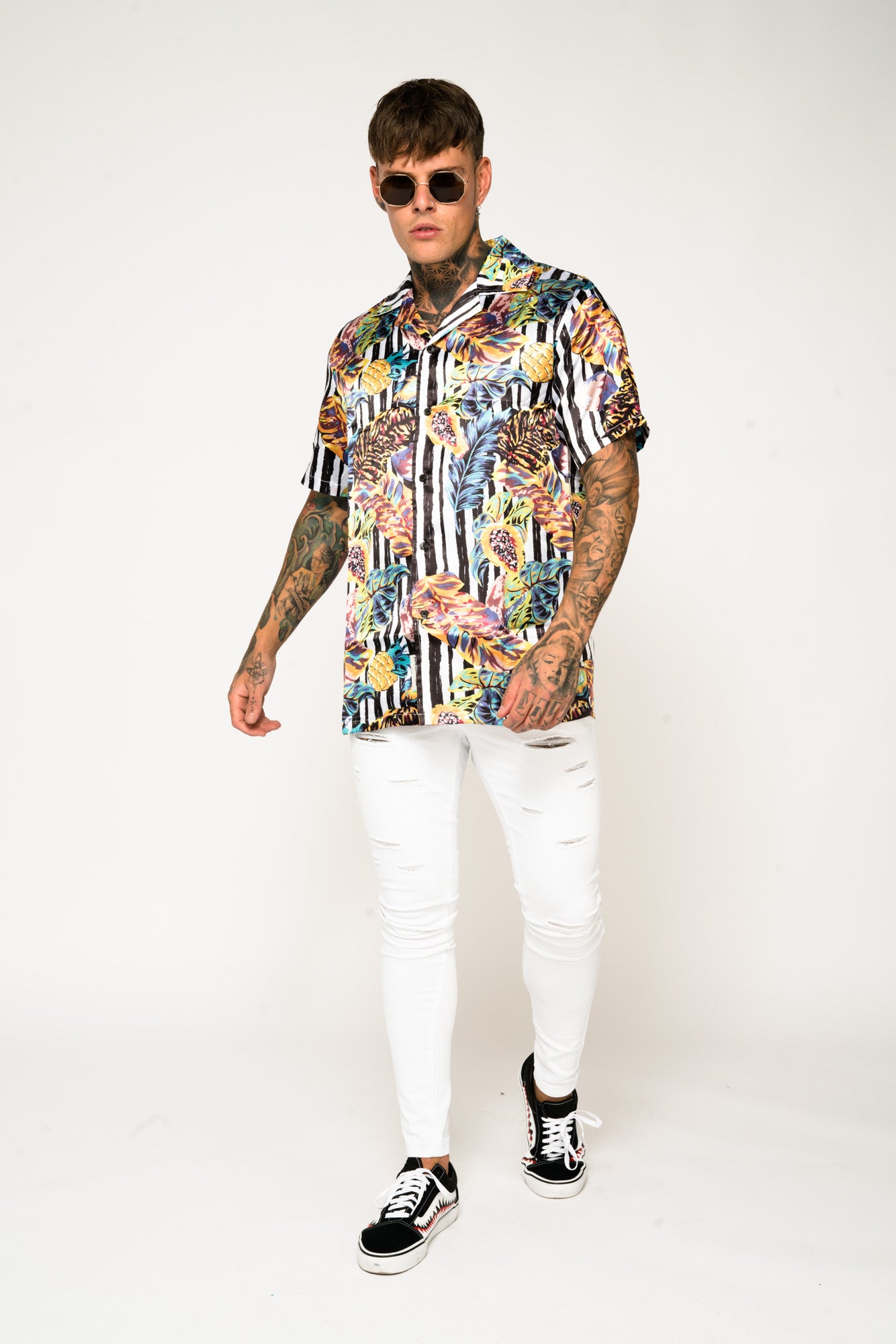 Roadies of 66 - Jungle Print Revere Collar Shirt