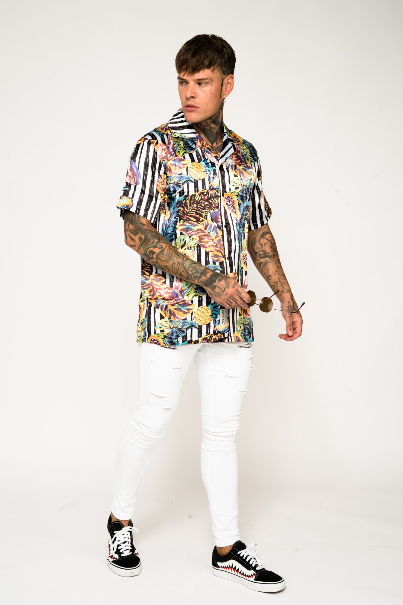 Roadies of 66 - Jungle Print Revere Collar Shirt