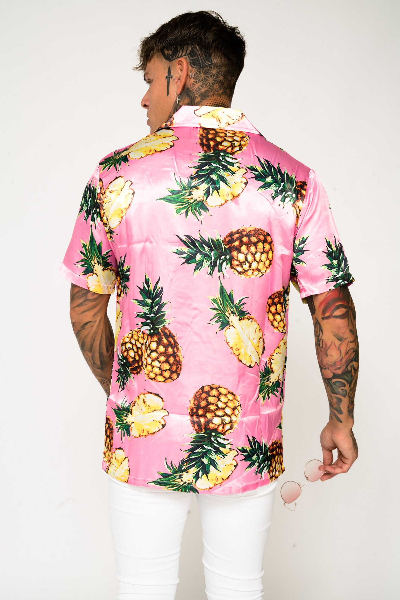 Roadies of 66 - Pineapple Print Revere Collar Shirt