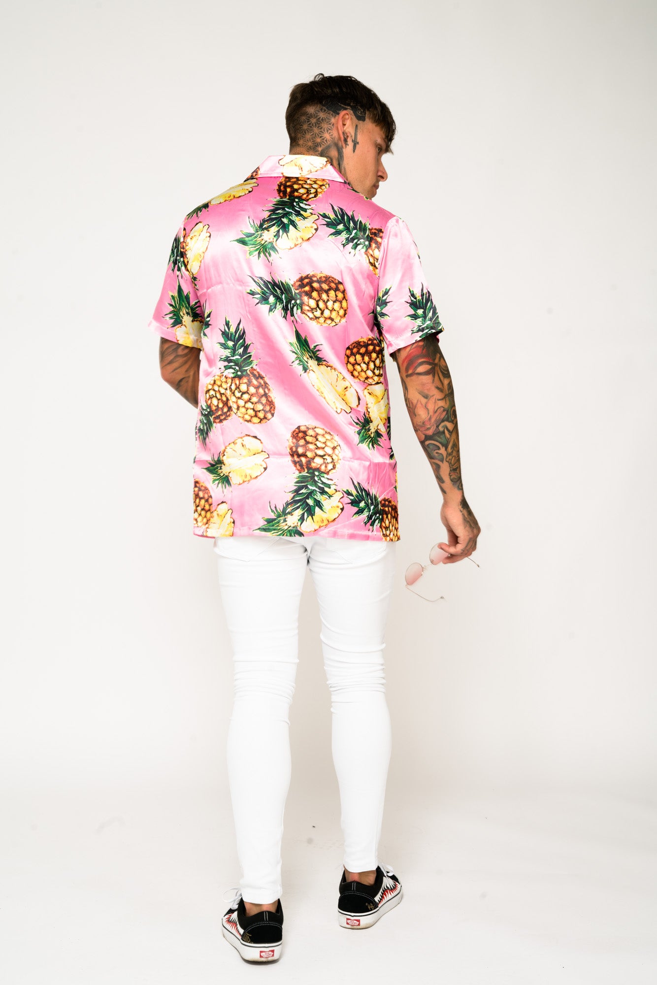 Roadies of 66 - Pineapple Print Revere Collar Shirt