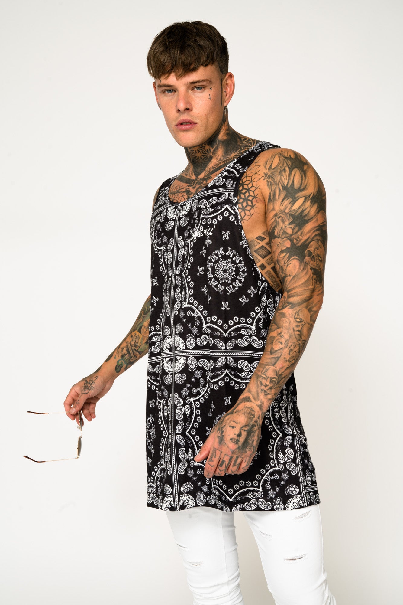 Roadies of 66 - Oversized Bandana Print Vest