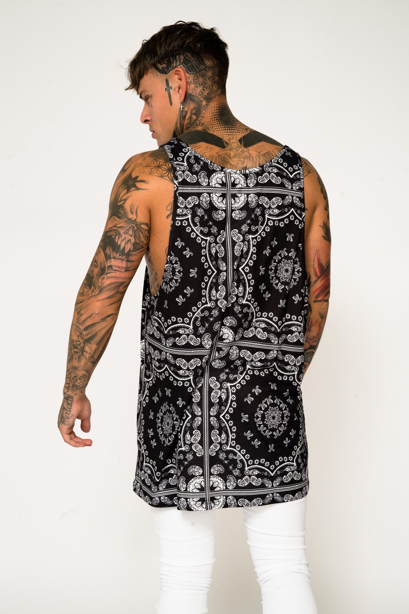 Roadies of 66 - Oversized Bandana Print Vest