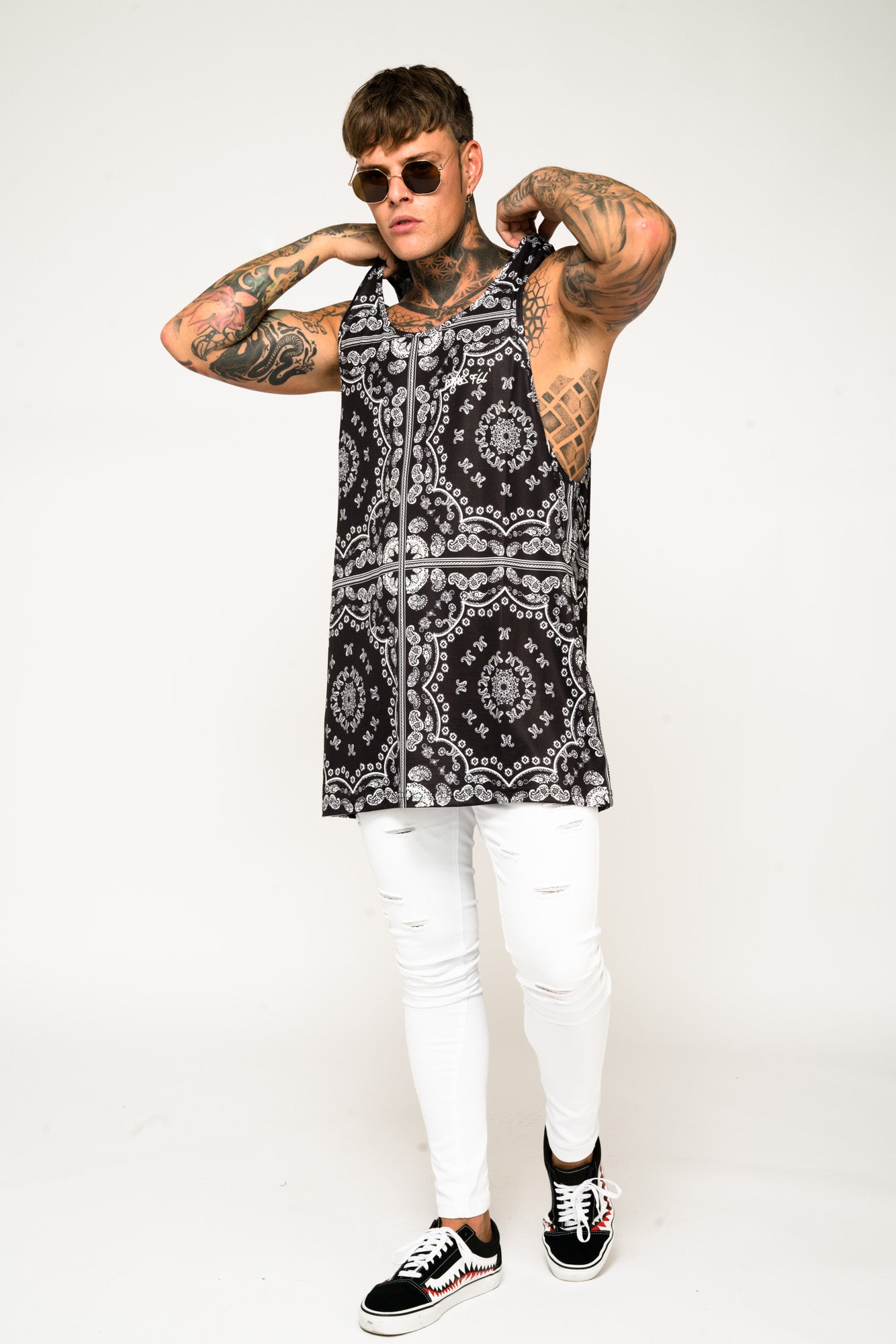 Roadies of 66 - Oversized Bandana Print Vest