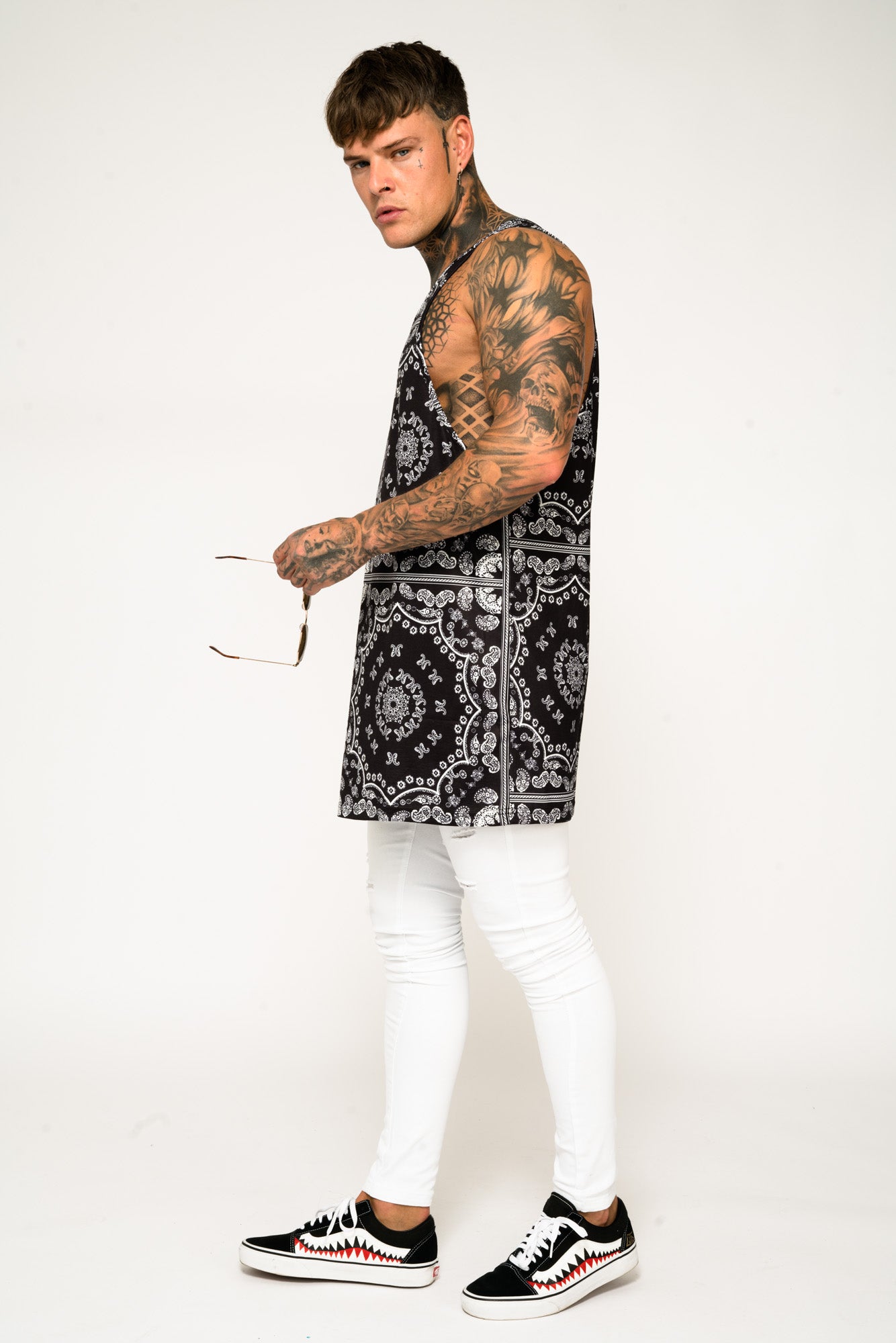 Roadies of 66 - Oversized Bandana Print Vest