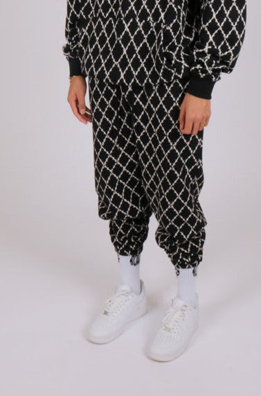 Relaxed fit joggers in monogram print