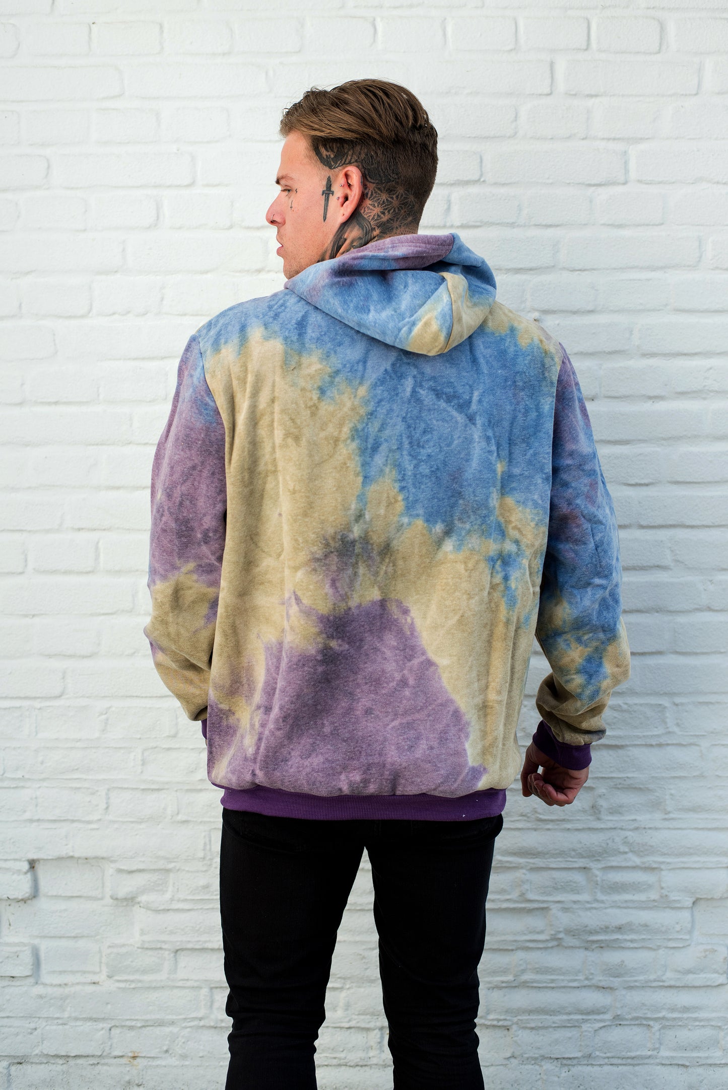 Roadies of 66 - Tye Dye Hoodie in Purple